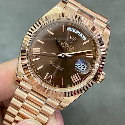 Rolex Day-Date Rose Gold Chocolate Dial 40mm