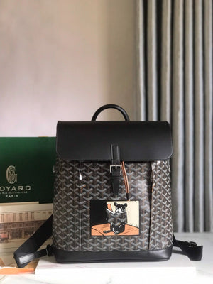 Goyard Alpin MM Backpack Black Goyardine Canvas