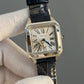 Cartier Santos Dumont Blue leather Small Size