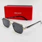 Prada Rectangle Metal Sunglasses – Silver & Gold