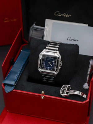 Santos de Cartier Blue dial Large size