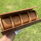 Custom Handmade Leather Travel Watch Roll, Personalized Name Watch Display Case