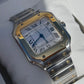 Santos de Cartier 2 Tone White dial medium size
