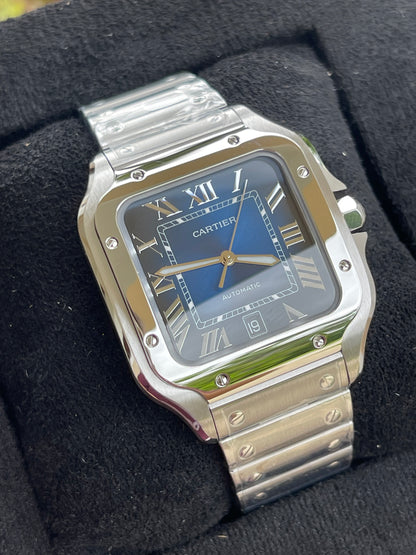 Santos de Cartier Blue dial Large size