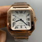 Santos de Cartier Rose gold white dial Large size