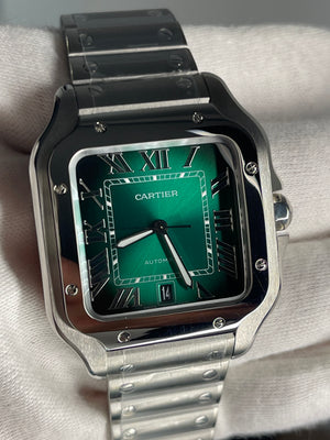 Santos de Cartier Green dial Large size