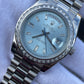 Rolex Day-Date Platinum “Ice Blue” Diamond Dial and bezel 40mm