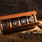 Custom Handmade Leather Travel Watch Roll, Personalized Name Watch Display Case