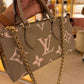 Louis Vuitton On The Go East West - Dove Cream with LV monogram