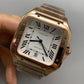Santos de Cartier Rose gold white dial Large size