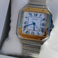 Santos de Cartier 2 Tone White dial medium size