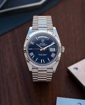 Rolex Day-Date White Gold Blue Dial 40mm