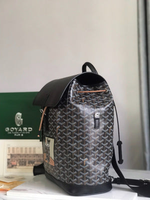 Goyard Alpin MM Backpack Black Goyardine Canvas