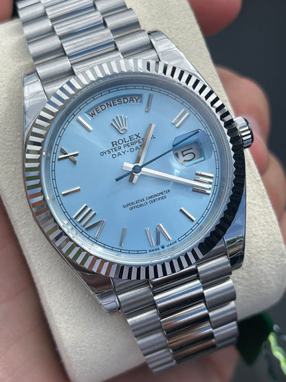 Rolex Day-Date Ice Blue Dial 40mm