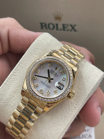 Rolex Lady-Datejust Mother-of-pearl dial Yellow Gold Jubilee bracelet 28mm