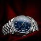 Rolex Datejust blue dial diamond hour marks 41mm