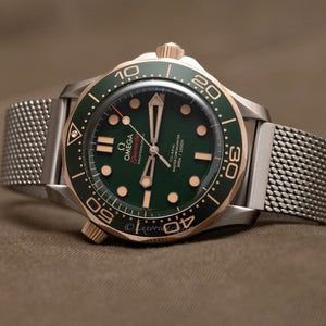 Omega Seamaster Diver 300m Green Bronze gold