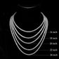 Tennis chain 925 Sterling Silver and 14k Gold Plated Moissanite