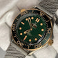 Omega Seamaster Diver 300m Green Bronze gold