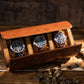 Custom Handmade Leather Travel Watch Roll, Personalized Name Watch Display Case