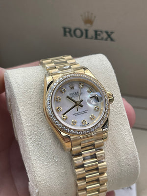 Rolex Lady-Datejust Mother-of-pearl dial Yellow Gold Jubilee bracelet 28mm