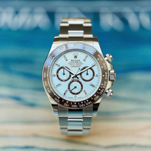 Rolex Daytona Platinum Ice Blue Diamond Hour marks New model 4131