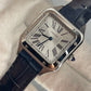 Cartier Santos Dumont Blue leather Small Size