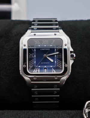 Santos de Cartier Blue dial Large size