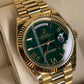 Rolex Day-Date Yellow Gold Green Dial 40mm