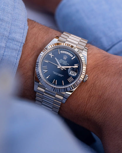 Rolex Day-Date White Gold Blue Dial 40mm