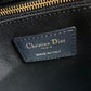 Christian Dior Book Tote Blue Oblique Embroidered Canvas Shoulder Bag