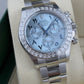 Rolex Daytona Platinum Ice Blue Arabic Dial Diamond Bezel New model 4131