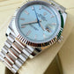 Rolex Day-Date Platinum “Ice Blue” Diamond Dial 36mm