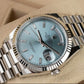 Rolex Day-Date Platinum “Ice Blue” Diamond Dial 40mm