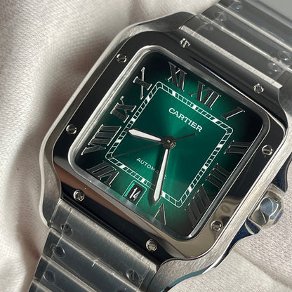 Santos de Cartier Green dial Large size