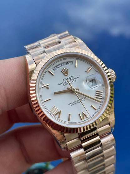 Rolex Day-Date Rose Gold White dial 36mm