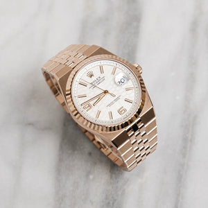 Rolex Land-Dweller Rose Gold white dial 40mm