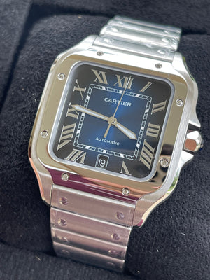 Santos de Cartier Blue dial Large size