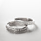 14k Real Solid Yellow and white Gold with cubic diamond, Hoop Earrings