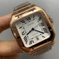 Santos de Cartier Rose gold white dial Large size