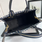 Christian Dior Book Tote Blue Oblique Embroidered Canvas Shoulder Bag