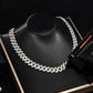 Custom Cuban prong Chain and bracelet 925 Sterling Silver and 14k Gold Plated VVS1 Moissanite