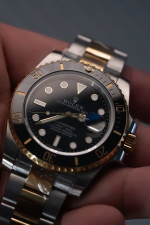 Rolex submariner 2 tone black dial