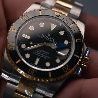 Rolex submariner 2 tone black dial