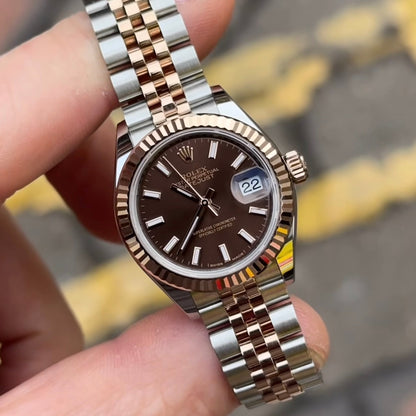 Rolex Lady-Datejust Chocolate dial Jubilee bracelet 28mm