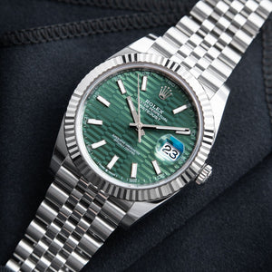 Rolex Datejust Green Motif dial Jubilee bracelet 41mm