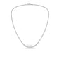 14k Real Solid white Gold Riviera Necklace with round Lab grown diamonds