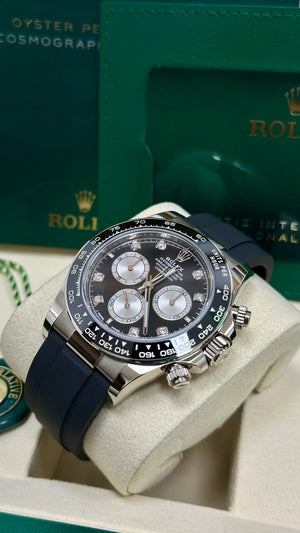 Rolex Daytona “White Gold Black Ceramic Diamonds” New model 4131 Oysterflex