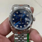 Rolex Datejust blue dial diamond hour marks 41mm