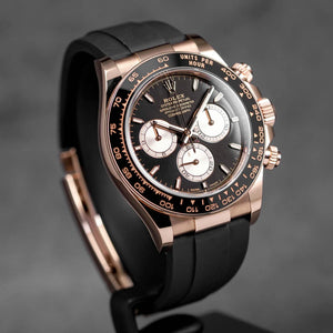 Rolex Daytona Rose Gold Black dial New model 4131 Oysterflex